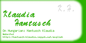 klaudia hantusch business card